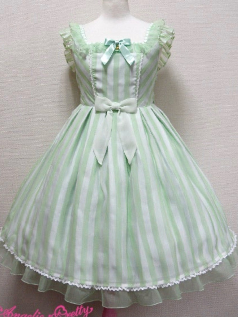 Angelic pretty Selena Pastel Green Striped jsk